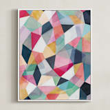"Kaleidoscope No.1" - Art Print in Cerise by Hooray Creative - Framed Canvas
