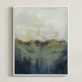 "Neutral Ground" - Art Print in Moss Green by Lorent and Leif - Framed Canvas