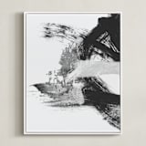 "Blackbird Chain" - Art Print in Black by Misty Hughes - Framed Canvas