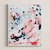 "Grapefruity Too" - Art Print in Coral by Katie Craig - Framed Canvas