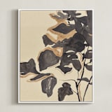 "Young Fig" - Art Print in Cream by Laura Condouris - Framed Canvas