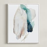 "Advection" - Art Print in Aqua by Ariel Scholten - Framed Canvas