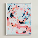 "Grapefruity" - Art Print in Coral by Katie Craig - Framed Canvas