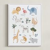"Safari Friends 1" - Art Print in Safari by Teju Reval - Framed Canvas