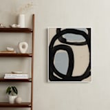 "Encapsulated Shapes I" - Art Print in Beige by Bethania Lima - In a Room