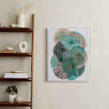 "Grey Thoughts" - Art Print in Teal by Maggie Ramirez Burns - In a Room