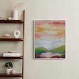 "Leaving Ojai" - Art Print in Vibrant Pink by sue prue - In a Room