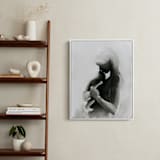 "Every Mother Counts Mother and Baby" - Art Print in Calming Grey by Kate Ahn - In a Room