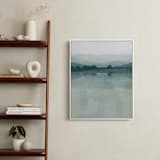 "Cool Reflections" - Art Print in teal by Karen Kardatzke - In a Room