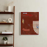 "RAW SIENNA & ROUGE" - Art Print in Mocha by Keren Toledano - In a Room