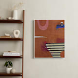 "BURNT SIENNA & BARK" - Art Print in red wine by Keren Toledano - In a Room