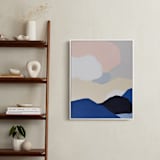 "Blue Mountains" - Art Print in blue by Jennifer Hallock - In a Room