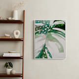 "Begonia Monsteras" - Art Print in Monstera Green by jinseikou - In a Room