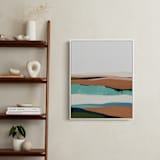 "California Seascape" - Art Print in Sandy peach by Caryn Owen - In a Room