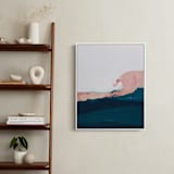 "Santa Cruz Seascape Winter Swell" - Art Print in Blush by Caryn Owen - In a Room