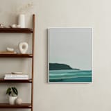 "Abstract Pacific Seascape Diptych 2" - Art Print in Turquoise by Caryn Owen - In a Room
