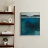 "Waterfall Crossing" - Art Print in Waterfall Blue by AlisonJerry - In a Room