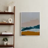 "Moving Mountains I" - Art Print in River Blue by Kayla King - In a Room
