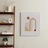 "Rustic Geometry 3" - Art Print in Terracotta by Iveta Angelova - In a Room
