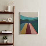 "Blue Horizon" - Art Print in Aqua Blue and Green by Molly Odom Magill - In a Room