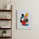 "Up Down and Back Around" - Art Print in Cerulean by Christina Flowers - In a Room