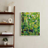 "Green forest" - Art Print in Apple green by Alexandra Dzh - In a Room