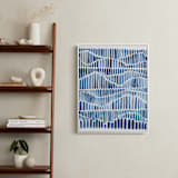 "Indigo Rhythm" - Art Print in White by Kristi Caterson - In a Room