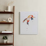 "Fox Jump" - Art Print in white by Isobel James - In a Room