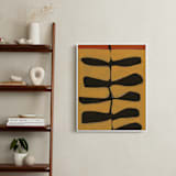 "Leaves and a Stem" - Art Print in orange by Deborah Velasquez - In a Room