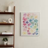 "A Rainbow of Flowers" - Art Print in Pale Sunshine by The Scribblist - In a Room