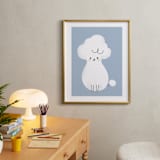 "Poodle" - Art Print in Slate by Lori Wemple - In a Room