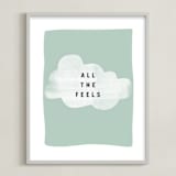 "all the feels" - Art Print in aqua by Lindsay Stetson Thompson - Framed