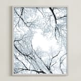 "Winter's Dance No. 1" - Art Print in Icy Aqua by Courtney Crane - Framed