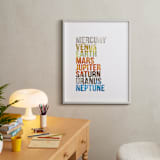 "Solar System Words" - Art Print in Rust Orange by Robert and Stella - In a Room