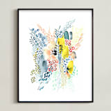 "Desert Patterns" - Art Print in Citron by Kara Aina - Framed