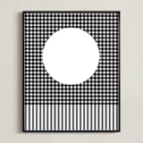 "Moon Beam " - Art Print in Asphalt by Kisco Print Shop - Framed