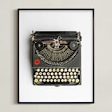 "Remington Rand" - Art Print in Black by Joelle Segal - Framed