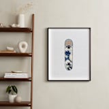 "SK8 Deck - Wave" - Art Print in Blues and Grays by Celeste Duffy - In a Room