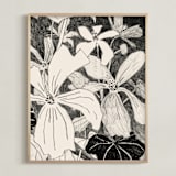 "Campo De Malvas 2" - Art Print in Graphite Gray by Catilustre - Framed