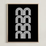 "Highs & Lows " - Art Print in Black by Kisco Print Shop - Framed