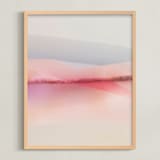 "Sailors Delight" - Art Print in Pink Skies by Karen Kardatzke - Framed