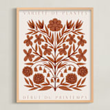 "Les Plantes I" - Art Print in Rust by Katharine Watson - Framed