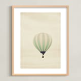 "Mint Dreams" - Art Print in Dawn Yellow by Caroline Mint - Framed