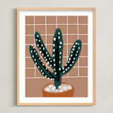 "cactus plant" - Art Print in mud by Cass Loh - Framed