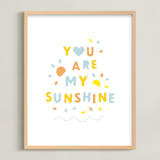 "Sunshine Letters" - Art Print in Pastel by Ariel Rutland - Framed