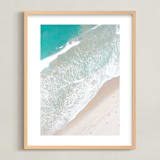 "Inbetween" - Art Print in turquoise by Caroline Mint - Framed