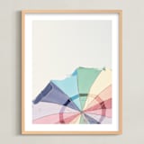 "Rainbow Summer" - Art Print in white by Caroline Mint - Framed