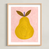 "Barlett Pear" - Art Print in Mustard by Ana Toro - Framed