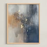 "High Tide #1" - Art Print in copper peach by Christine Olmstead - Framed