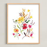 "wild flower " - Art Print in multi by Tae Lee - Framed